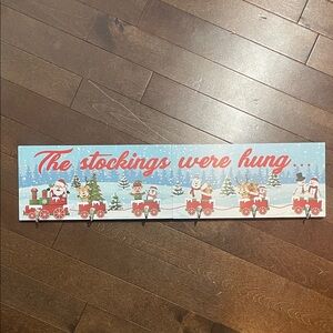 Festive Christmas Wall Decor with Hooks